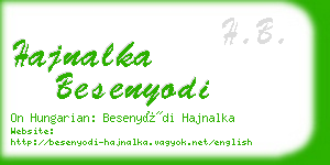 hajnalka besenyodi business card